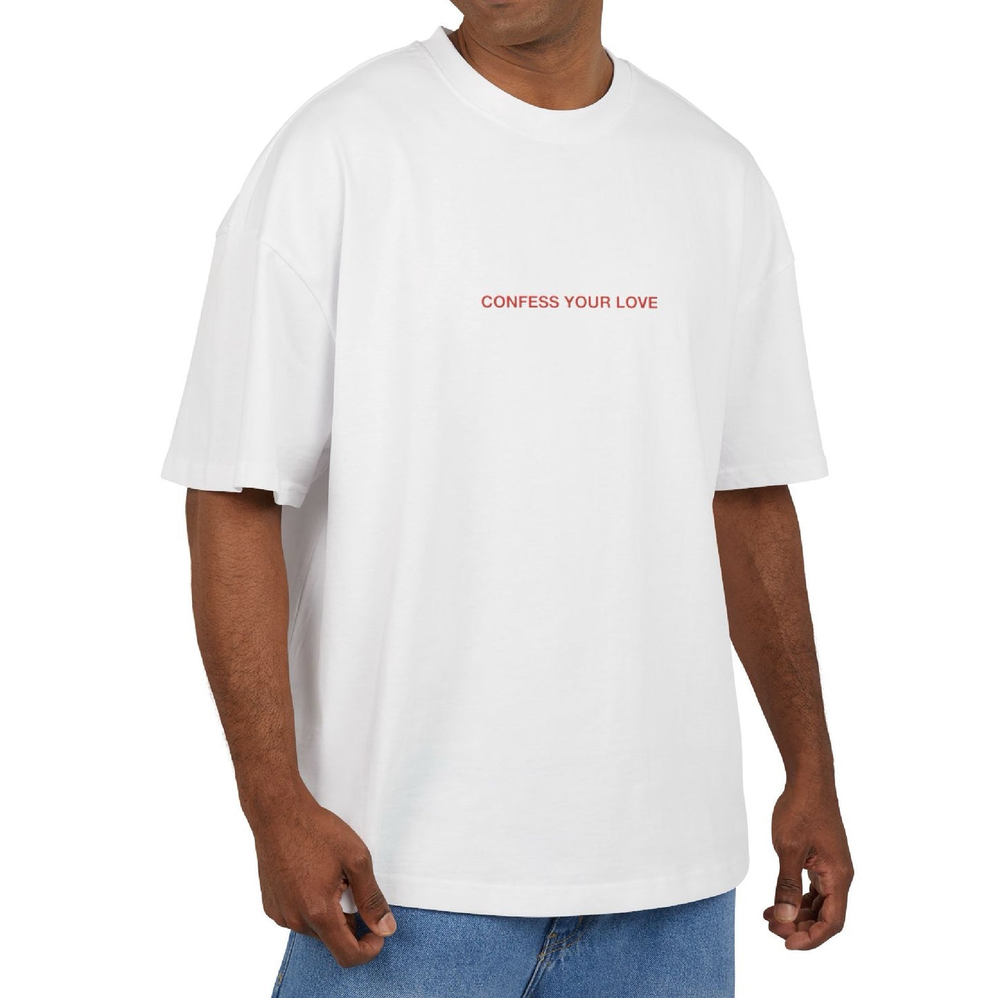 CONFESS YOUR LOVE - Unisex Cotton Box oversized Tee
