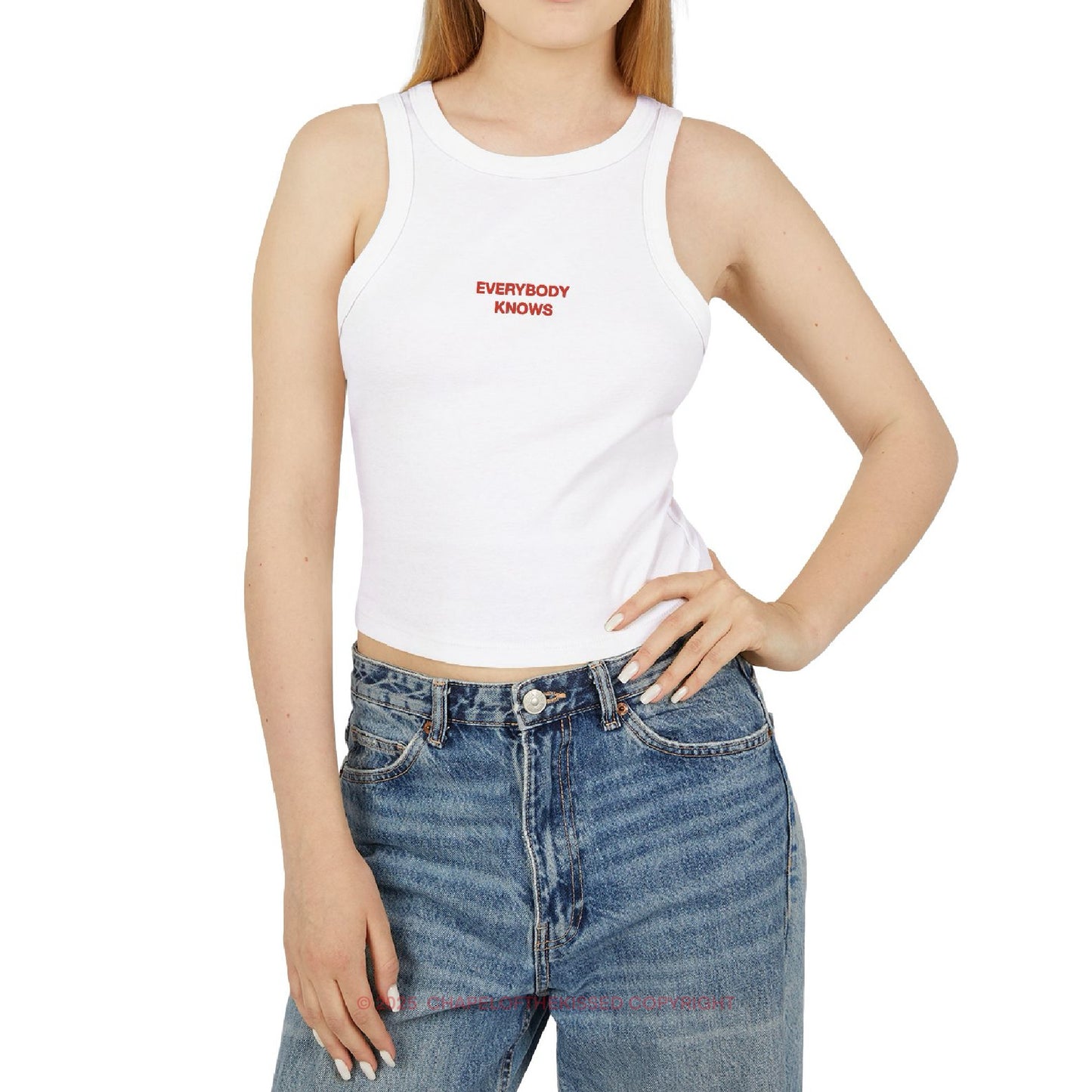 EVERYBODY KNOWS - Women's Racer Tank Top