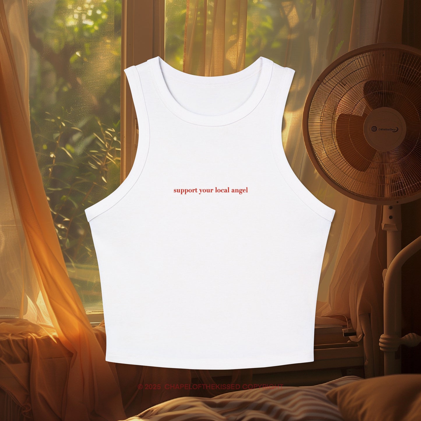 Support your local angel - Women's Racer Tank Top