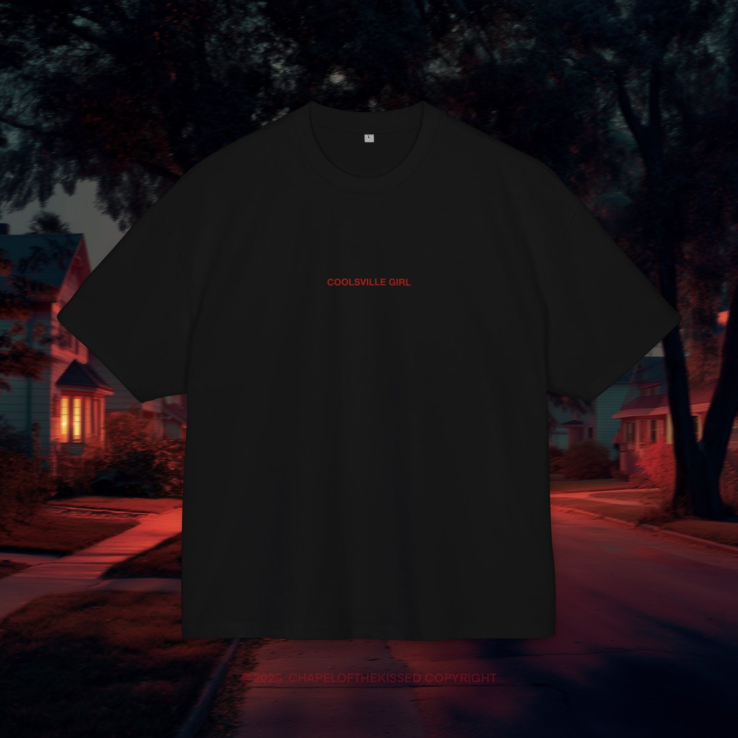 COOLSVILLE GIRL - Unisex Cotton Box oversized Tee