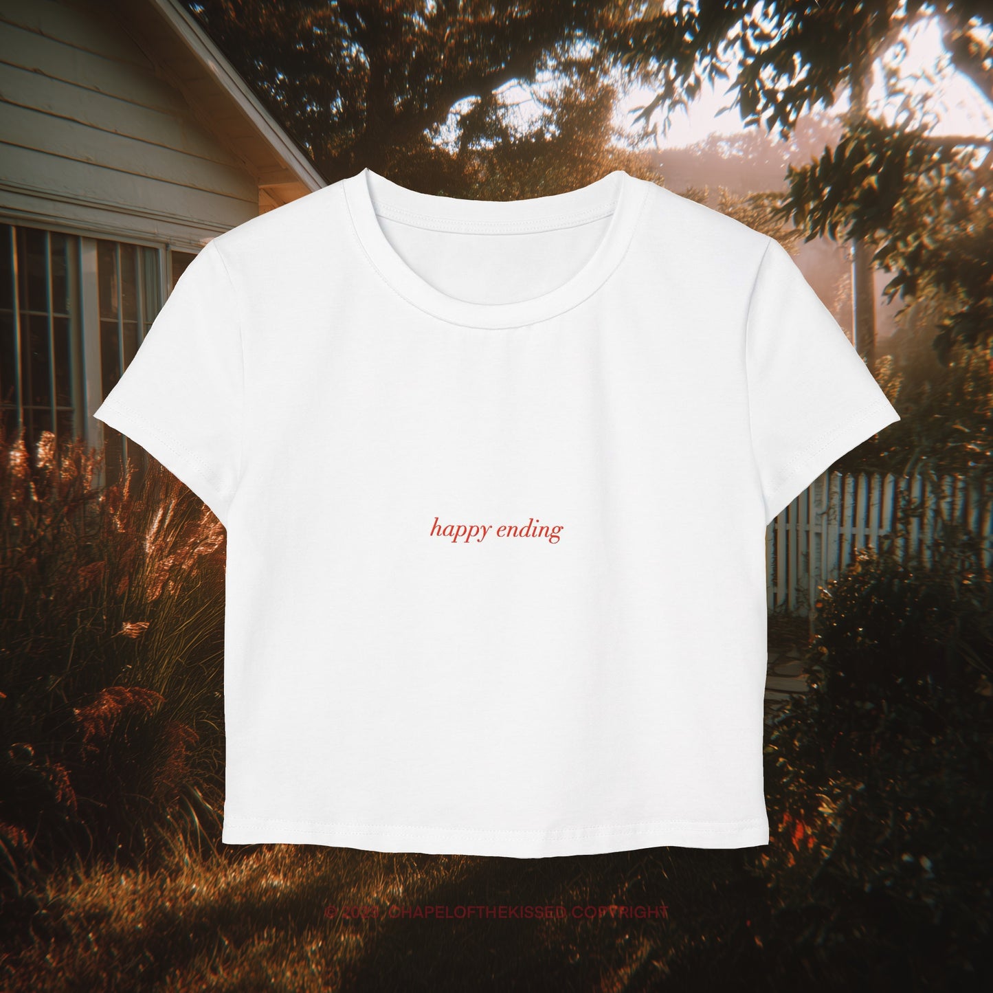 happy ending - italique - Baby Tee