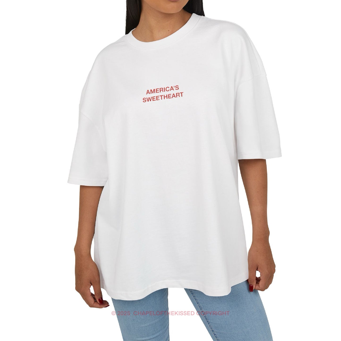 AMERICA’S SWEETHEART - Unisex Cotton Box oversized Tee