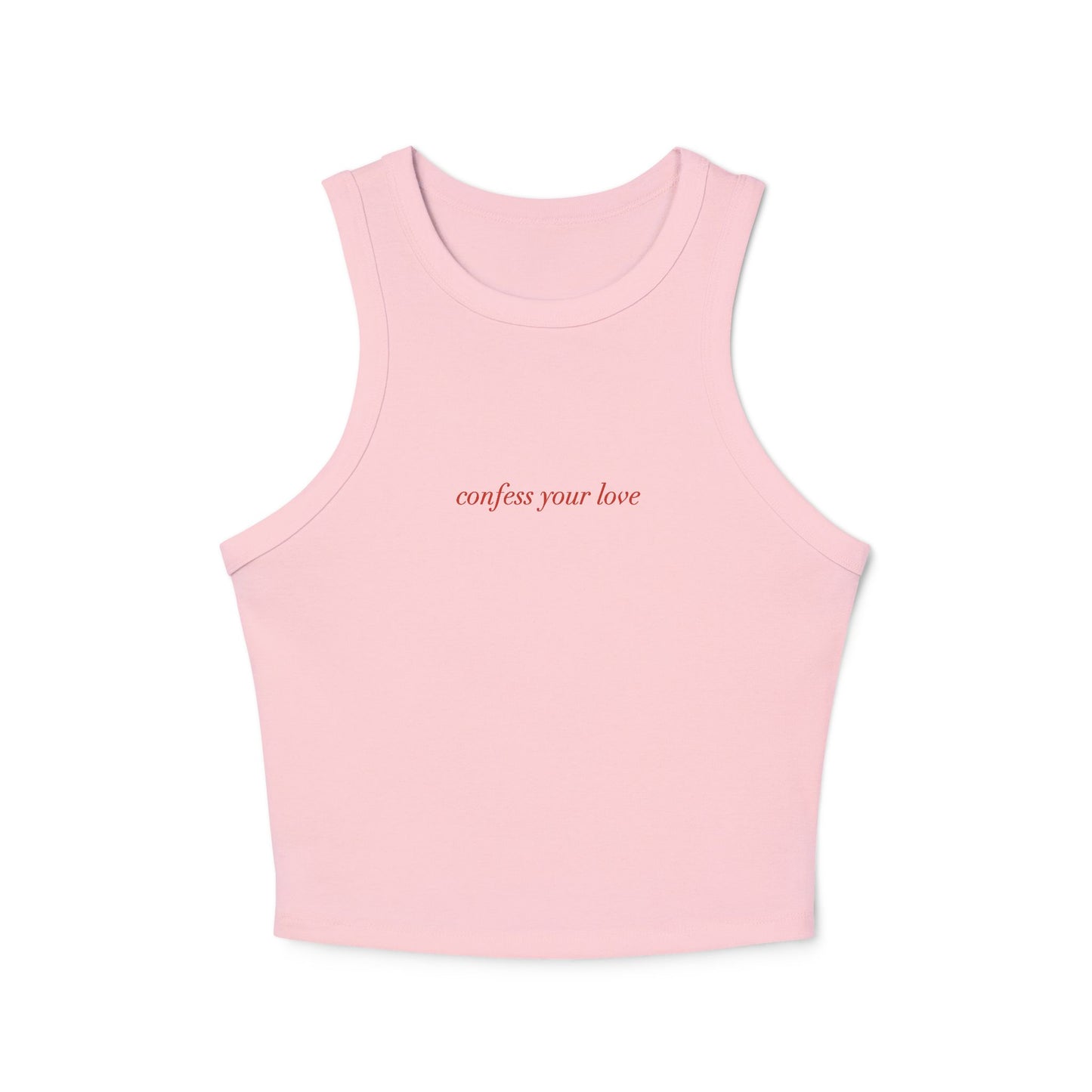Confess Your Love- italique- Women's Racer Tank Top
