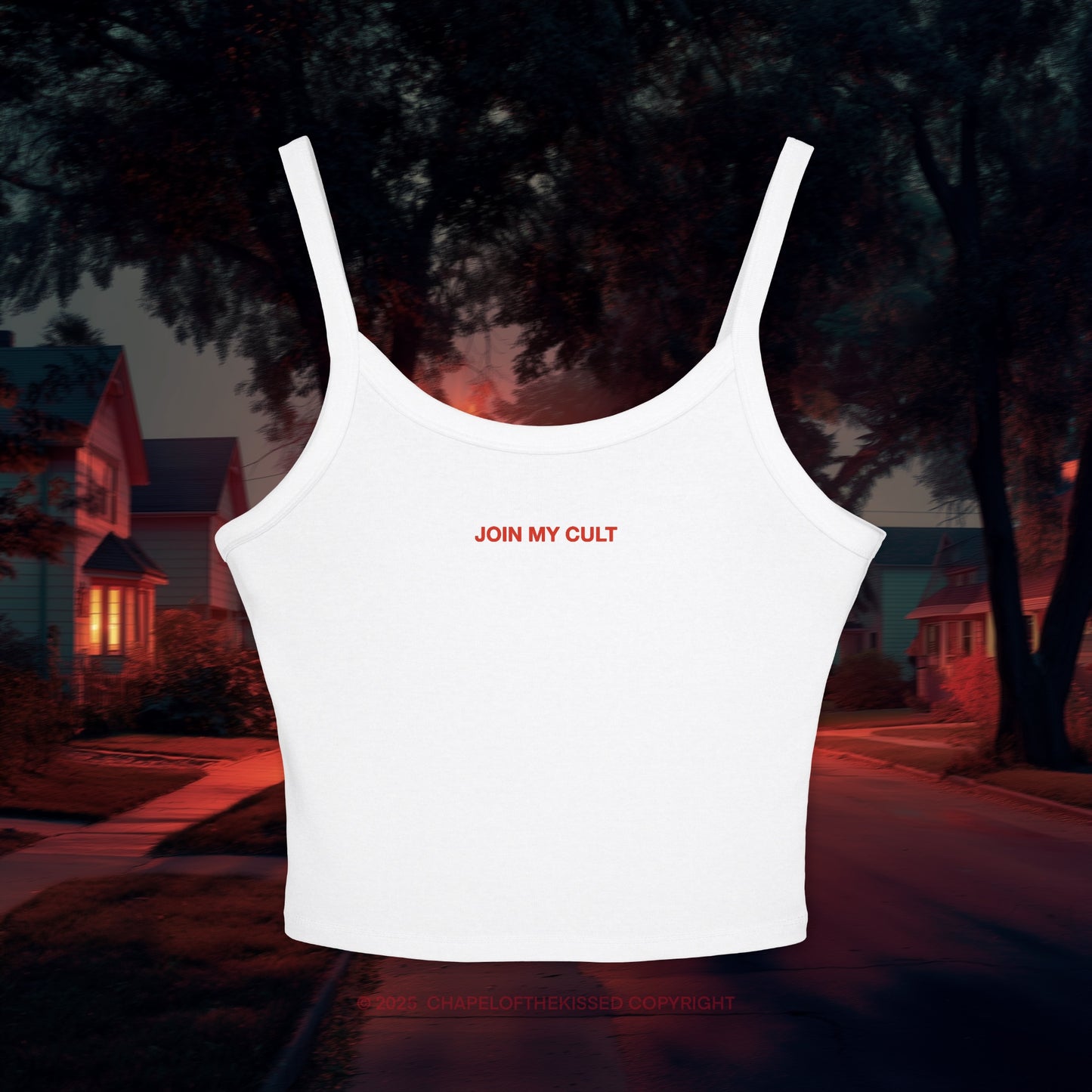 JOIN MY CULT - Women's Spaghetti Strap Tank Top